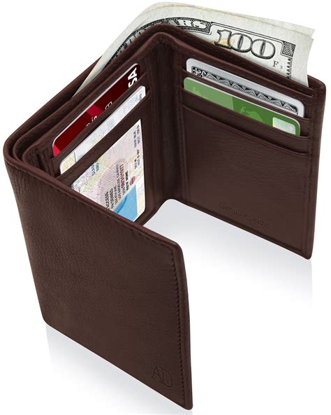 Mens Leather Trifold Wallets .